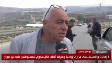 هجوم المستوطنين في دير دبوان يفضح هرولة إعلام السلطة